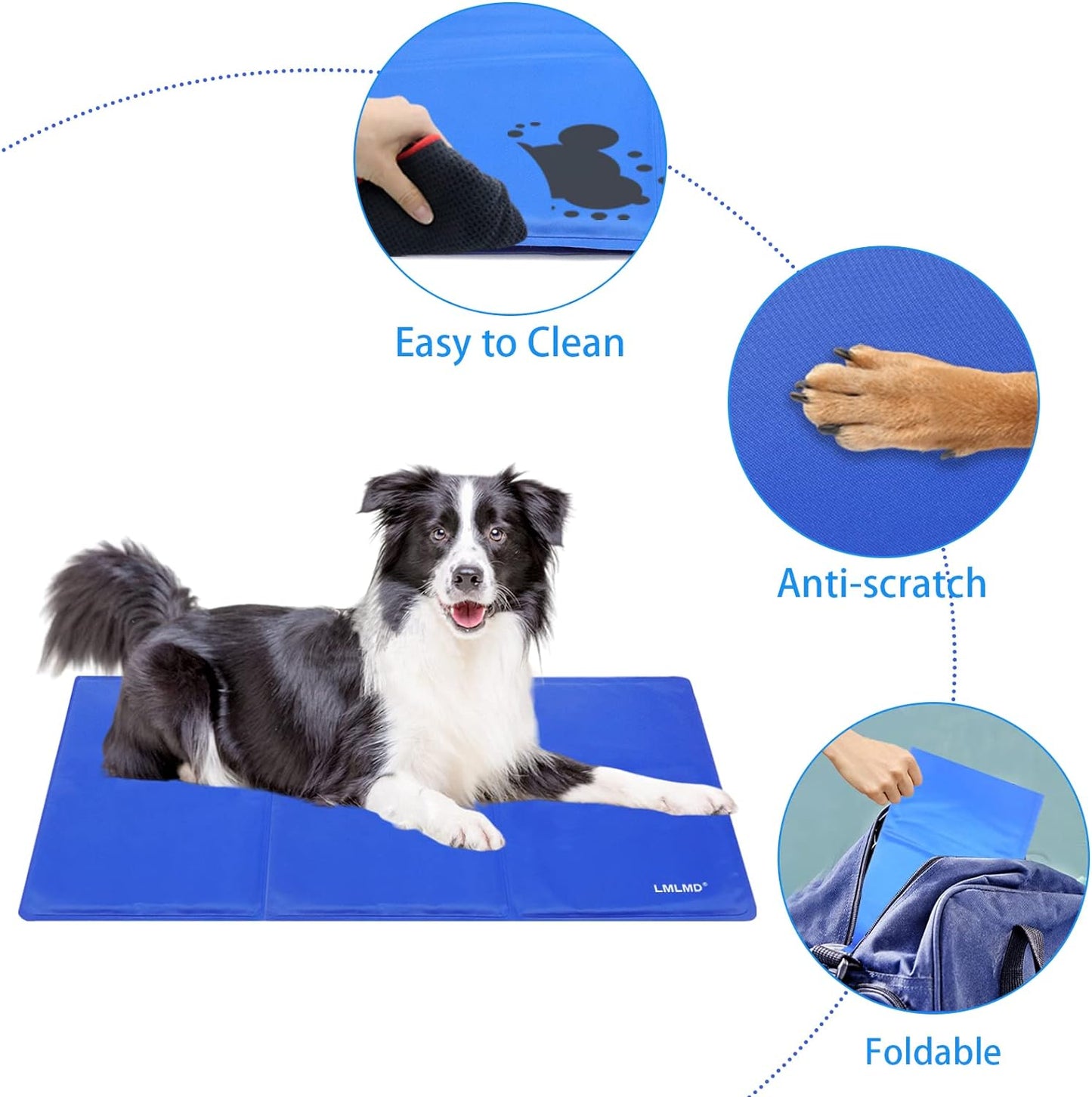 90cm Multi Use and Portable Dog Cooling Pad in Blue