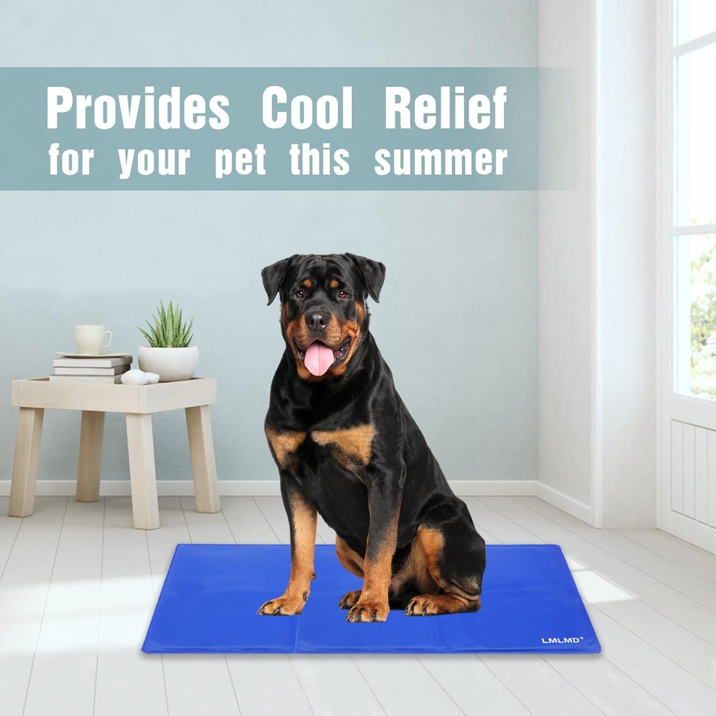 90cm Multi Use and Portable Dog Cooling Pad in Blue