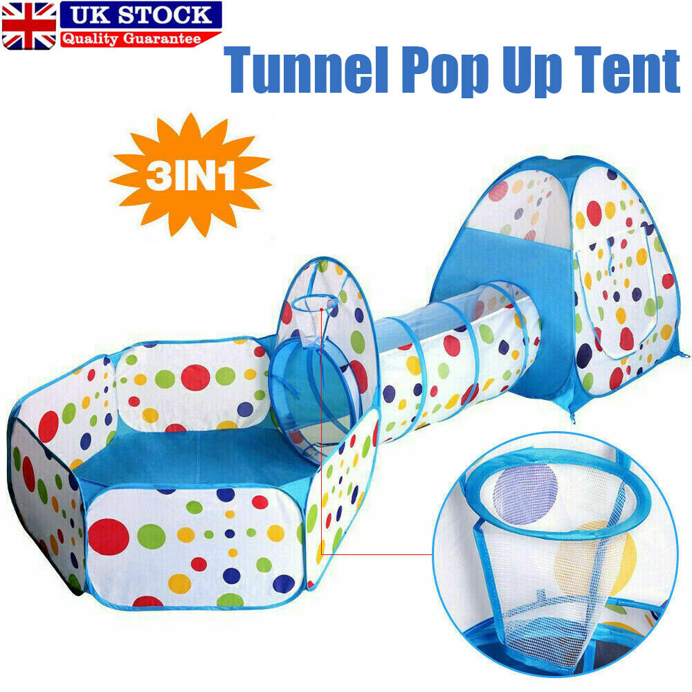 3 in 1 Kids Play Tent, Tunnel, Ball Pit and for Kids