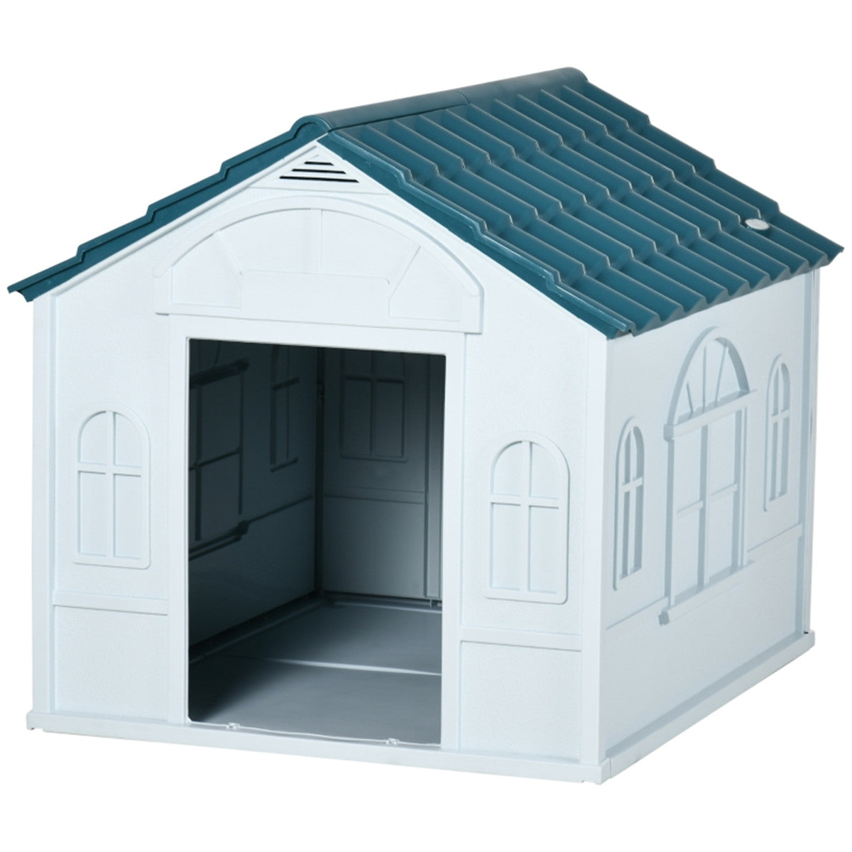 Multi Use Outdoor Waterproof Dog (up to 30kg) Kennel in Pastel Blue and Grey