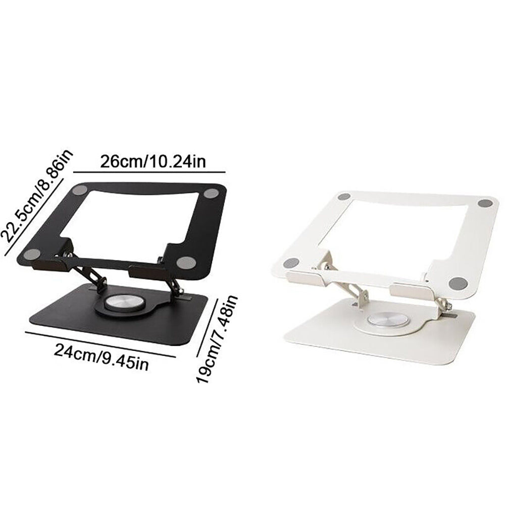 360° Rotating Adjustable Metal Portable Laptop / Tablet Stand in White