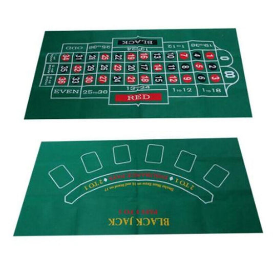 Waterproof Double Sided Blackjack and Poker Casino Poker Table Top Felt Cloth Cover Mat