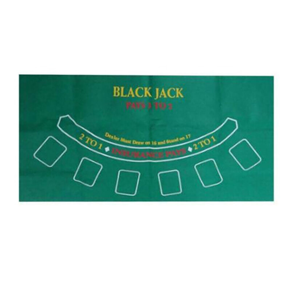 Waterproof Double Sided Blackjack and Poker Casino Poker Table Top Felt Cloth Cover Mat