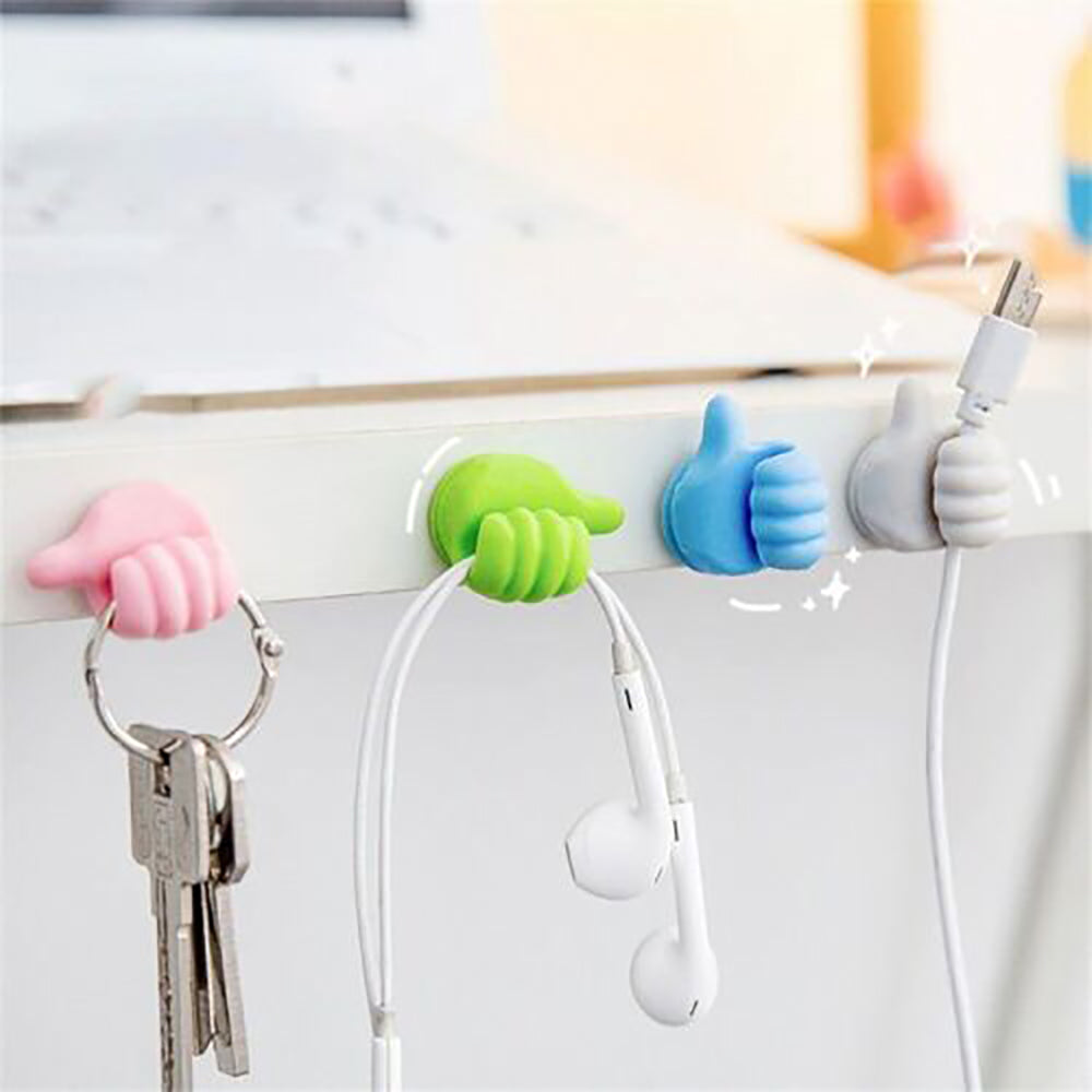 12 Piece Novelty Multifunctional Multicolour Self-Adhesive Thumb Hook Holders