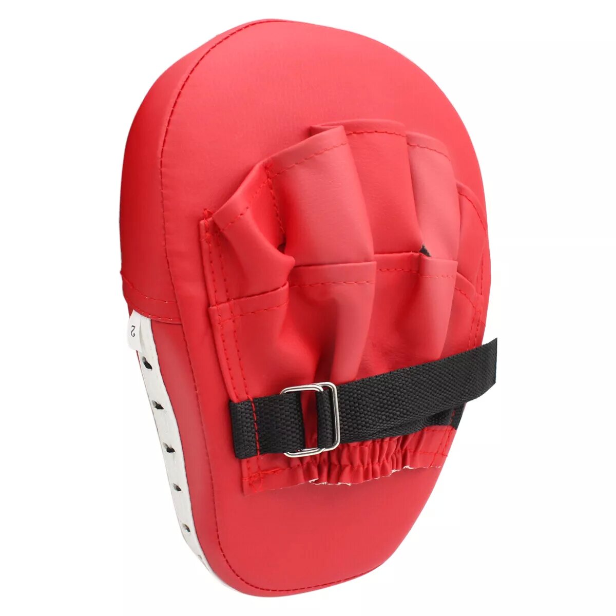 Pair of PU Leather Boxing, Martial Arts Punching Training Pads in Red