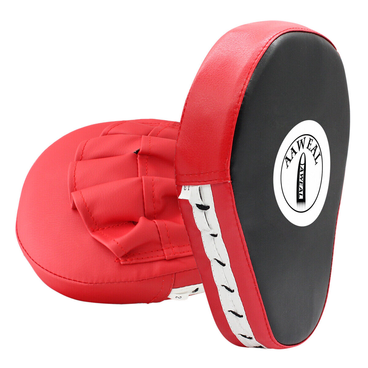 Pair of PU Leather Boxing, Martial Arts Punching Training Pads in Red