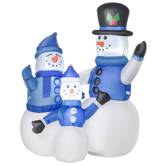 LED Lit Inflatable Christmas Snowman Family