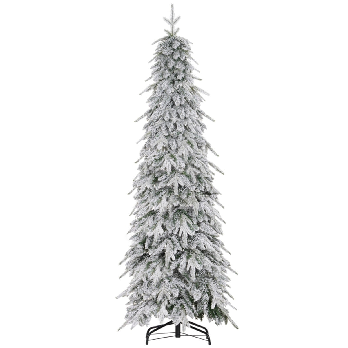 6 ft Snow Covered Pencil Christmas Tree