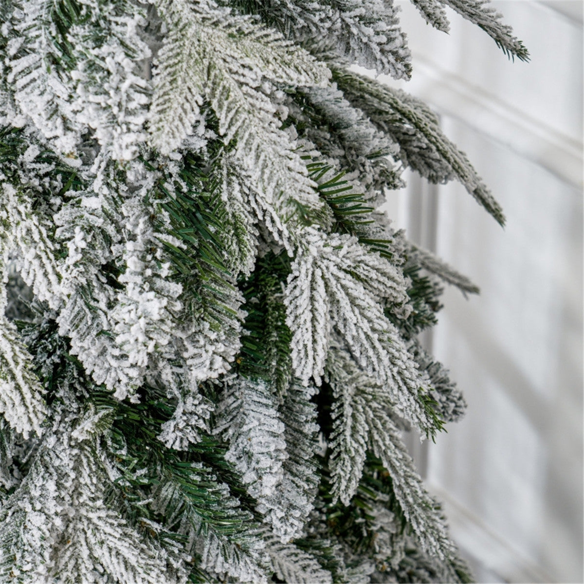 6 ft Snow Covered Pencil Christmas Tree