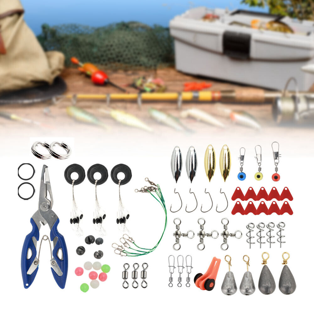 188 Piece Fishing Accessories Tackle Box Kit