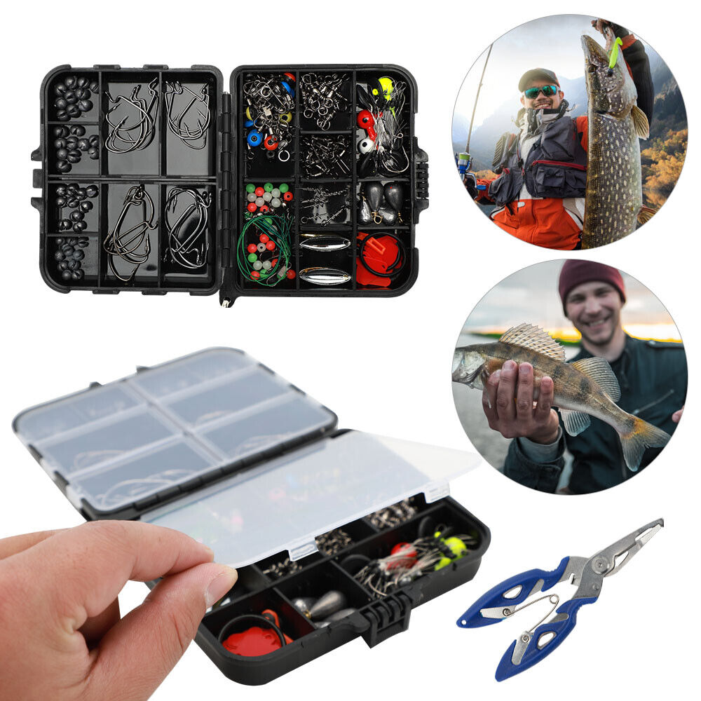 188 Piece Fishing Accessories Tackle Box Kit