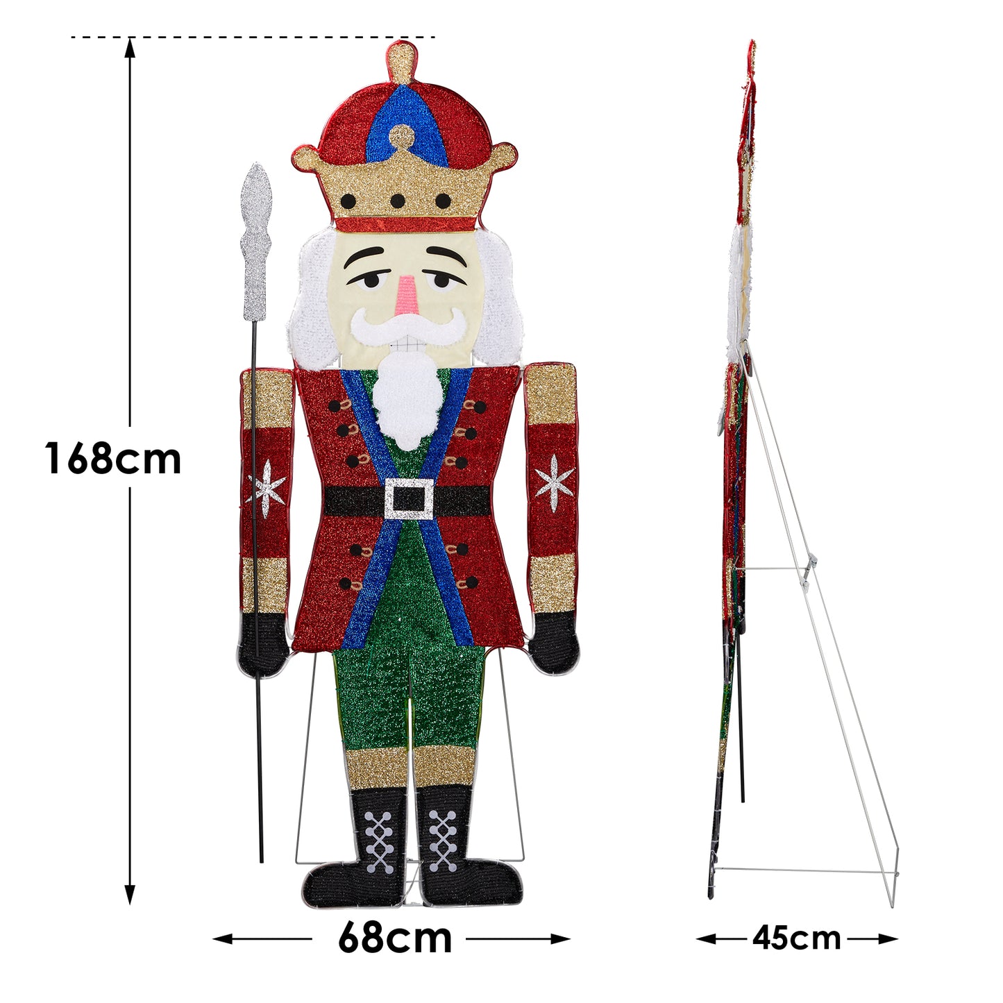 5.5ft LED Lit Christmas Nutcracker Soldier