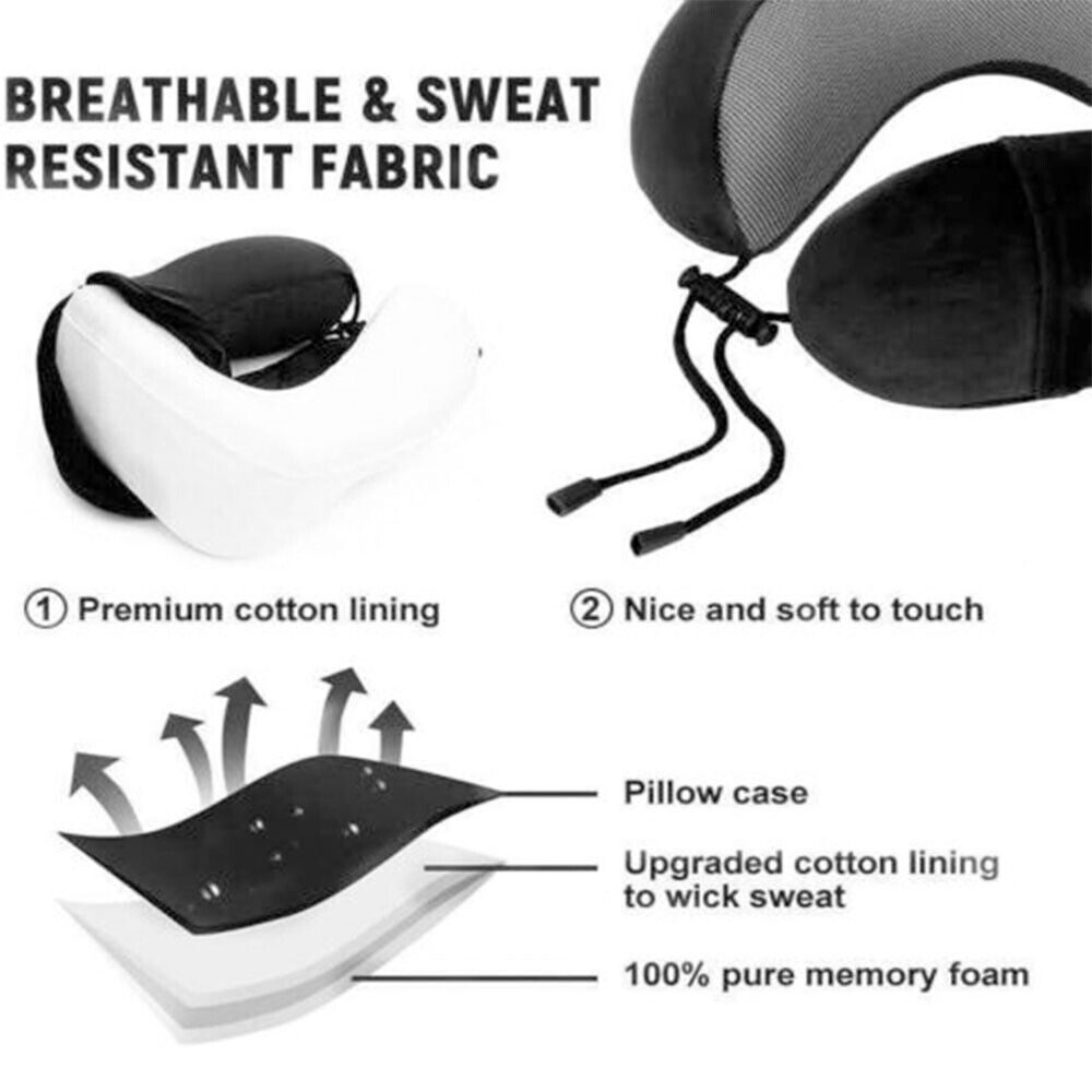 Memory Foam Neck Support Travel Pillow