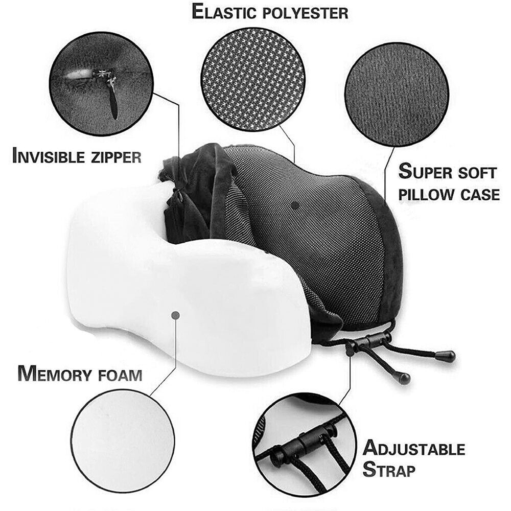 Memory Foam Neck Support Travel Pillow