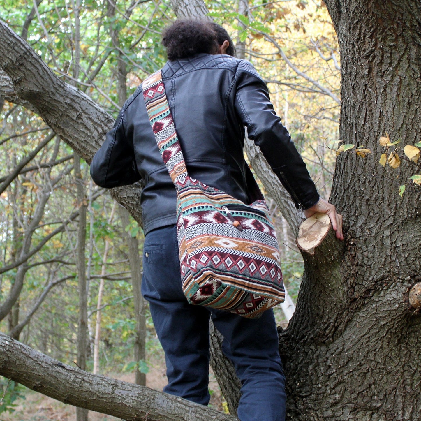 Handmade Jacquard Backpack, Sling and Student Bags / Various Styles and Colours