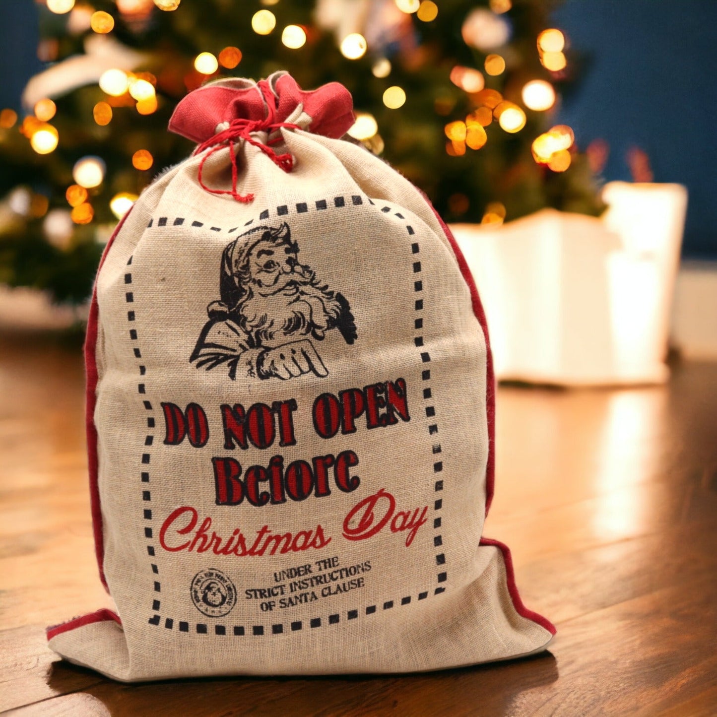 Christmas Eco-Friendly Re-Usable Jute Santa Sacks