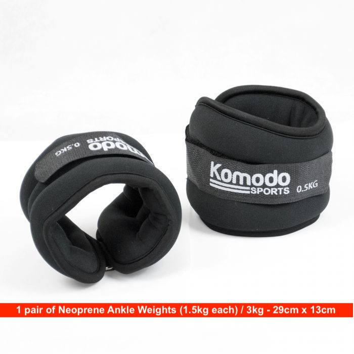 Neoprene Ankle Weights 1kg / 2kg or 3kg