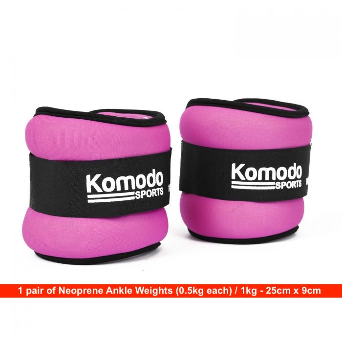 Neoprene Ankle Weights 1kg / 2kg or 3kg