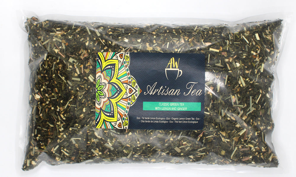 1Kg Eco Classic Lemon and Ginger Green Tea