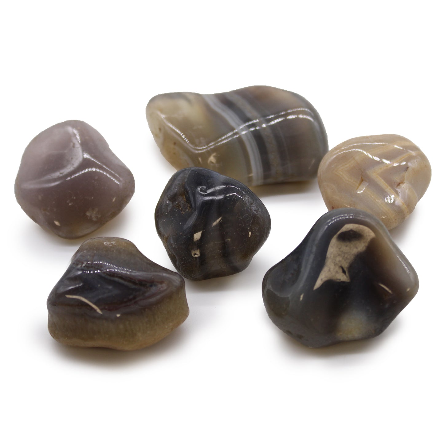 6 x Large / Naturally Selected African Tumble Stones A - G