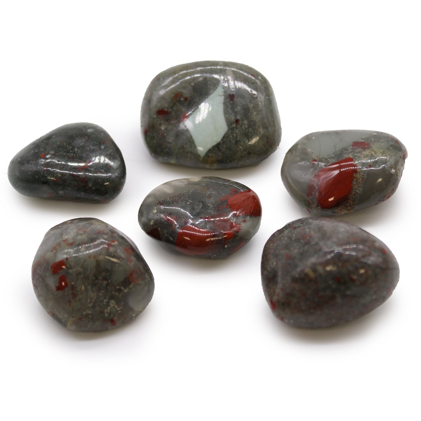 6 x Large / Naturally Selected African Tumble Stones A - G