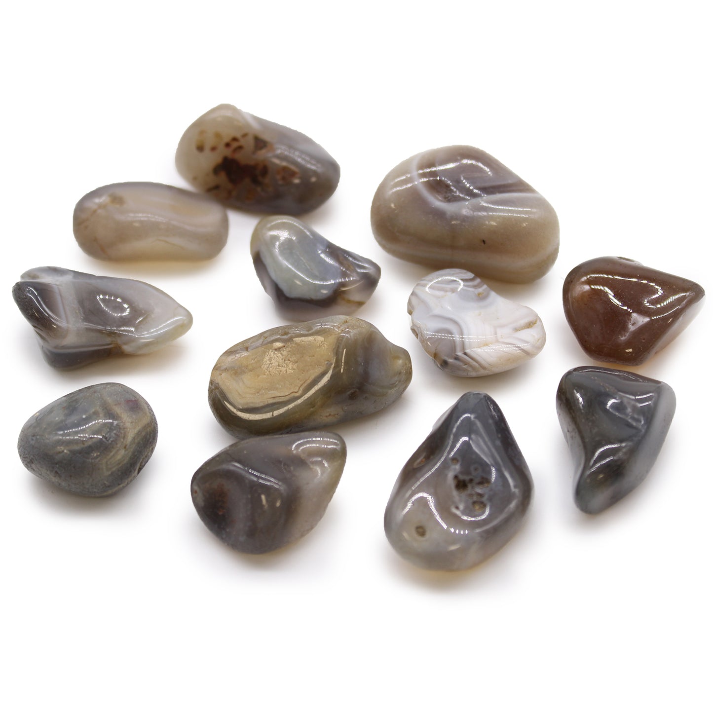 12 x Medium / Naturally Selected African Tumble Stones A - G