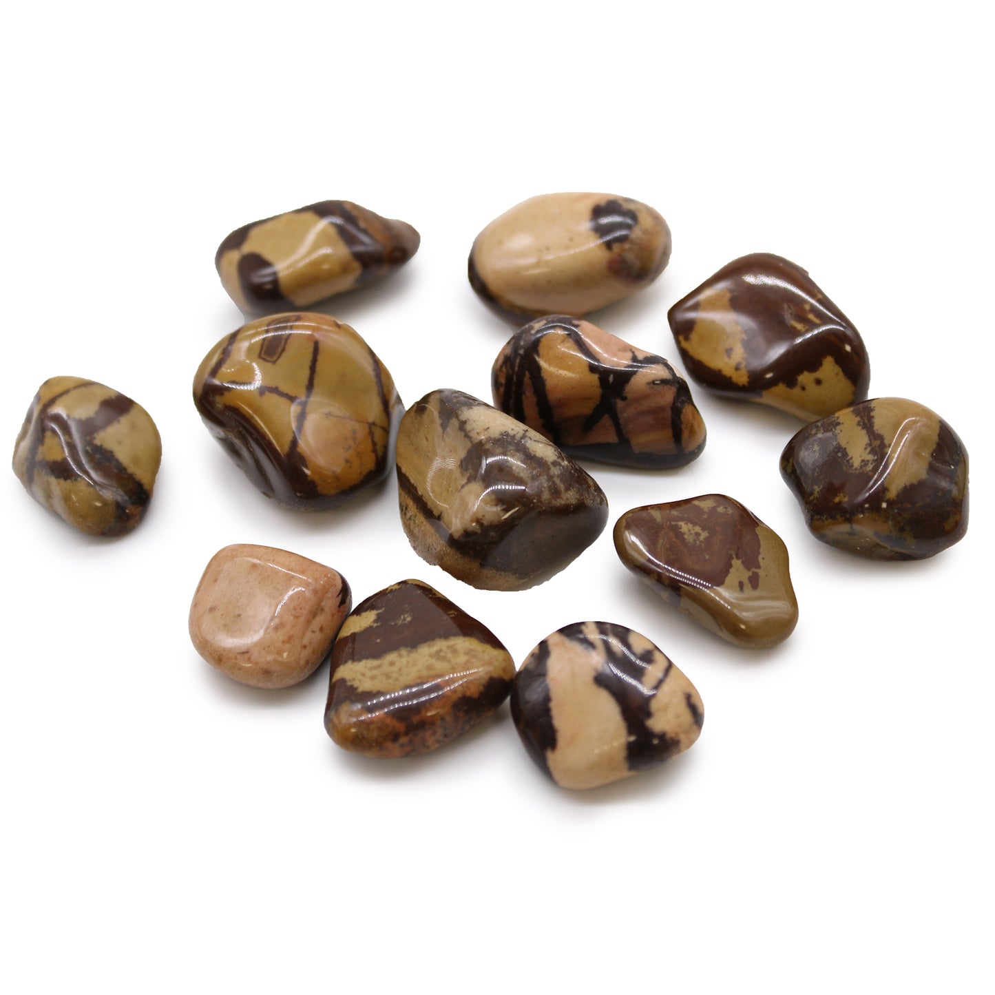 12 x Medium / Naturally Selected African Tumble Stones J - Z