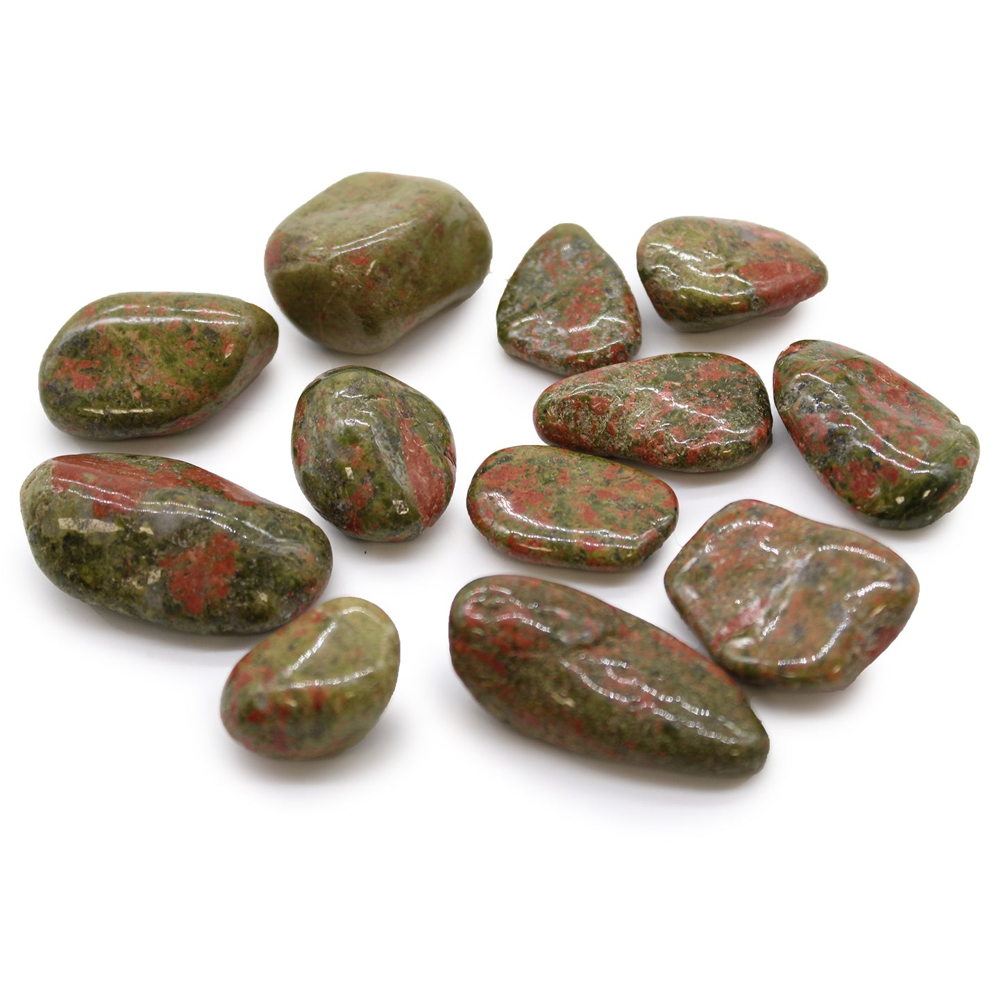 12 x Medium / Naturally Selected African Tumble Stones J - Z