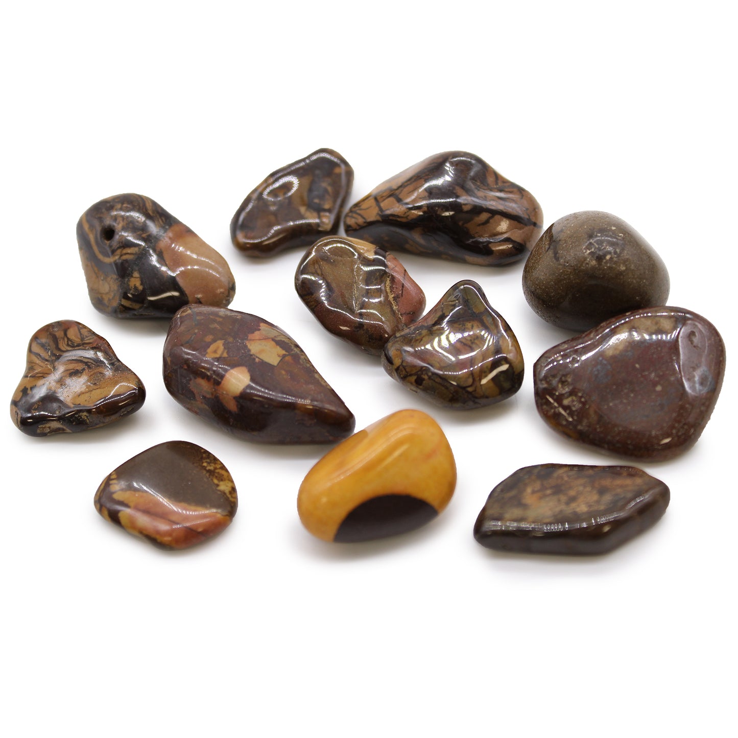 12 x Medium / Naturally Selected African Tumble Stones J - Z