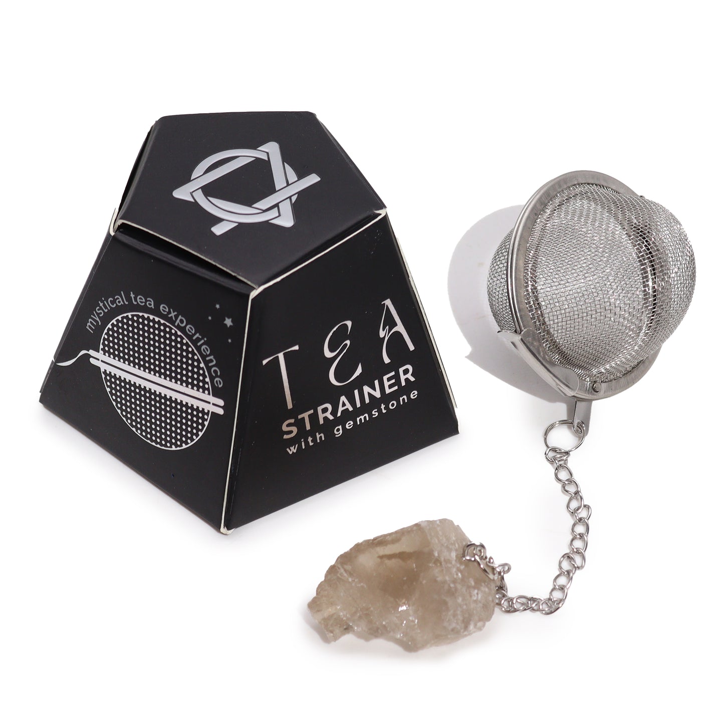 Raw Crystal Gemstone Tea Strainer - Smoky Quartz (for INTUITION)