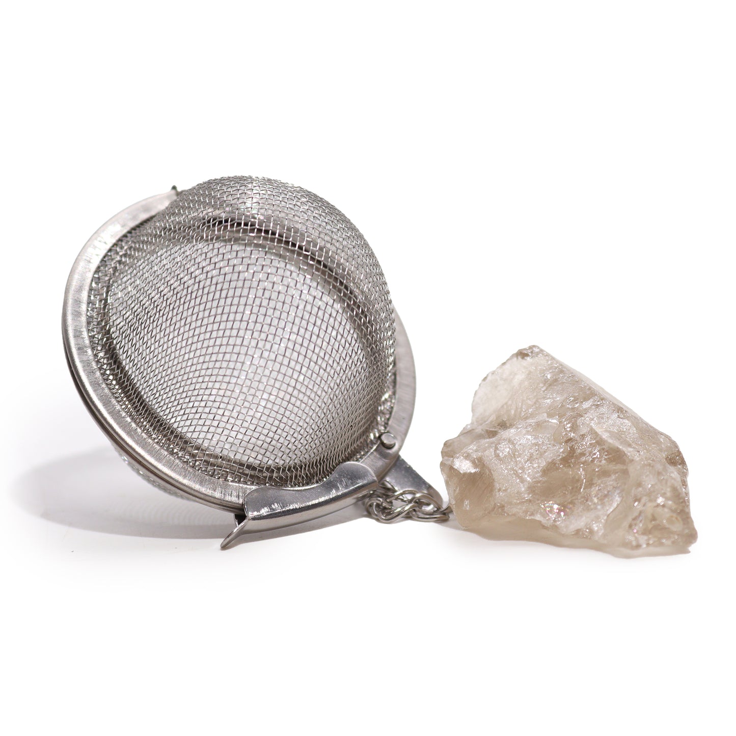 Raw Crystal Gemstone Tea Strainer - Smoky Quartz (for INTUITION)