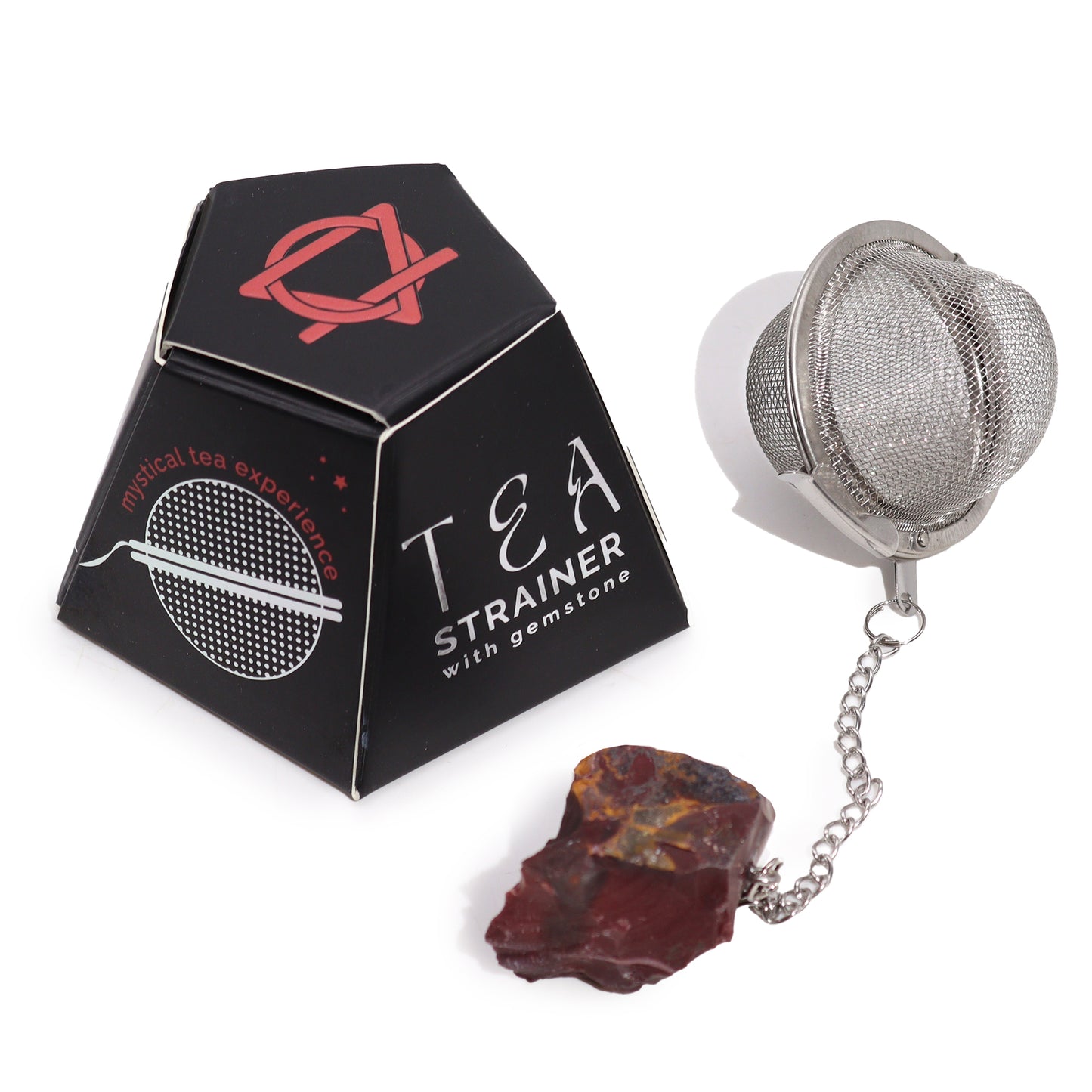 Raw Crystal Gemstone Tea Strainer - Mookaite (for CREATIVITY)