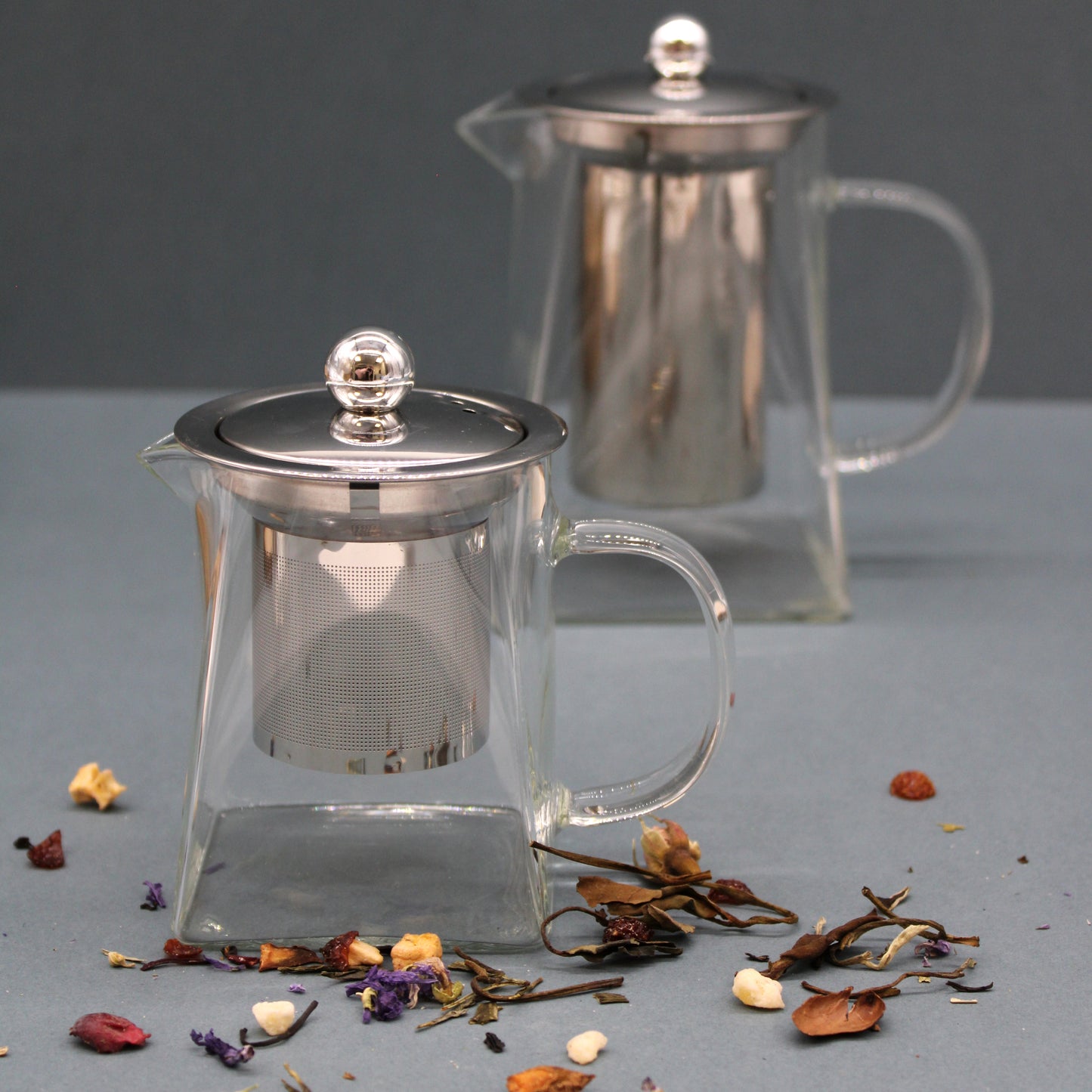 750 ml Glass Tower Shaped Infuser Teapot