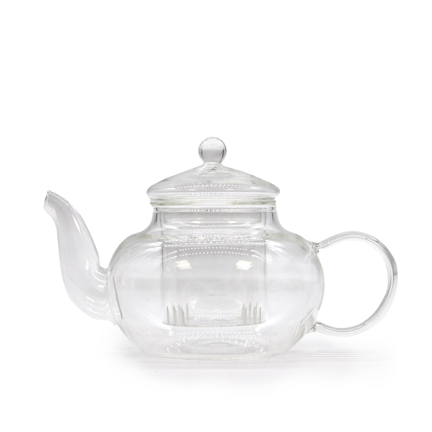 400ml Glass Round Pearl Infuser Teapot