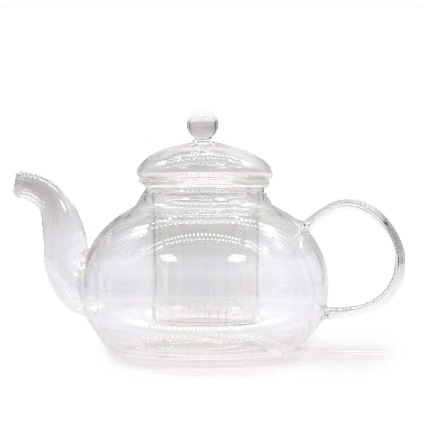 800ml Round Pearl Glass Infuser Teapot