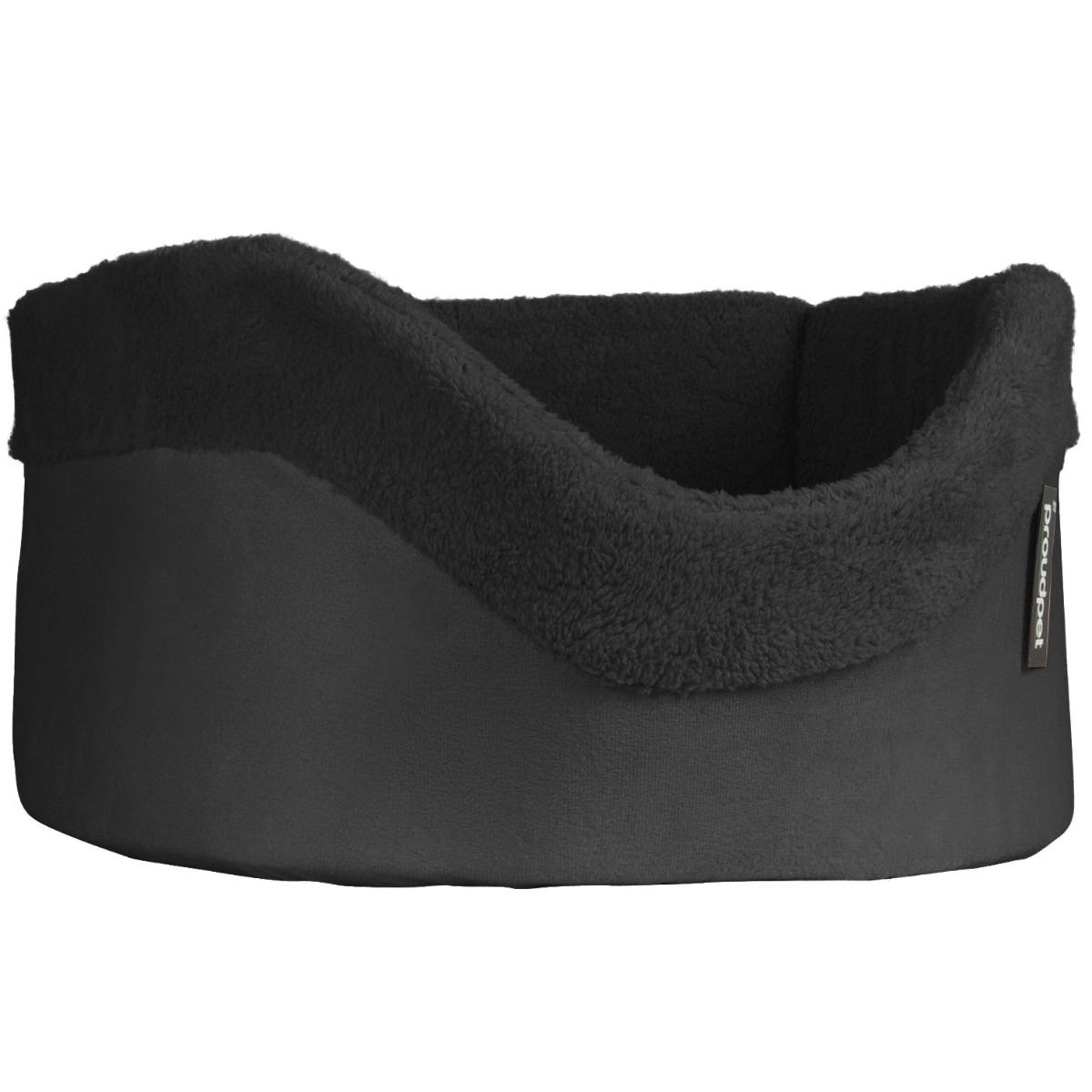 Foldable Soft Fleece Dogs, Cats and Small Animal Car Booster Seat in Black