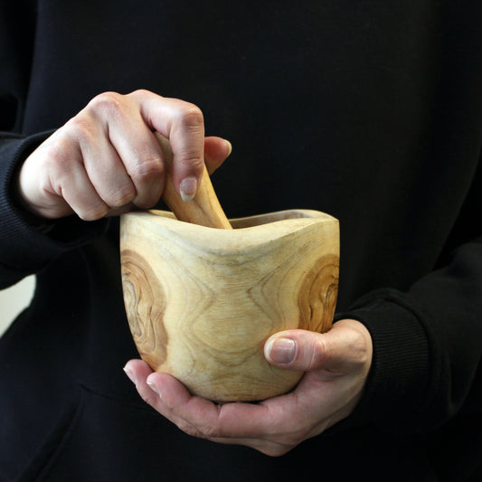 Large / Ergo Teak Pestle & Mortar