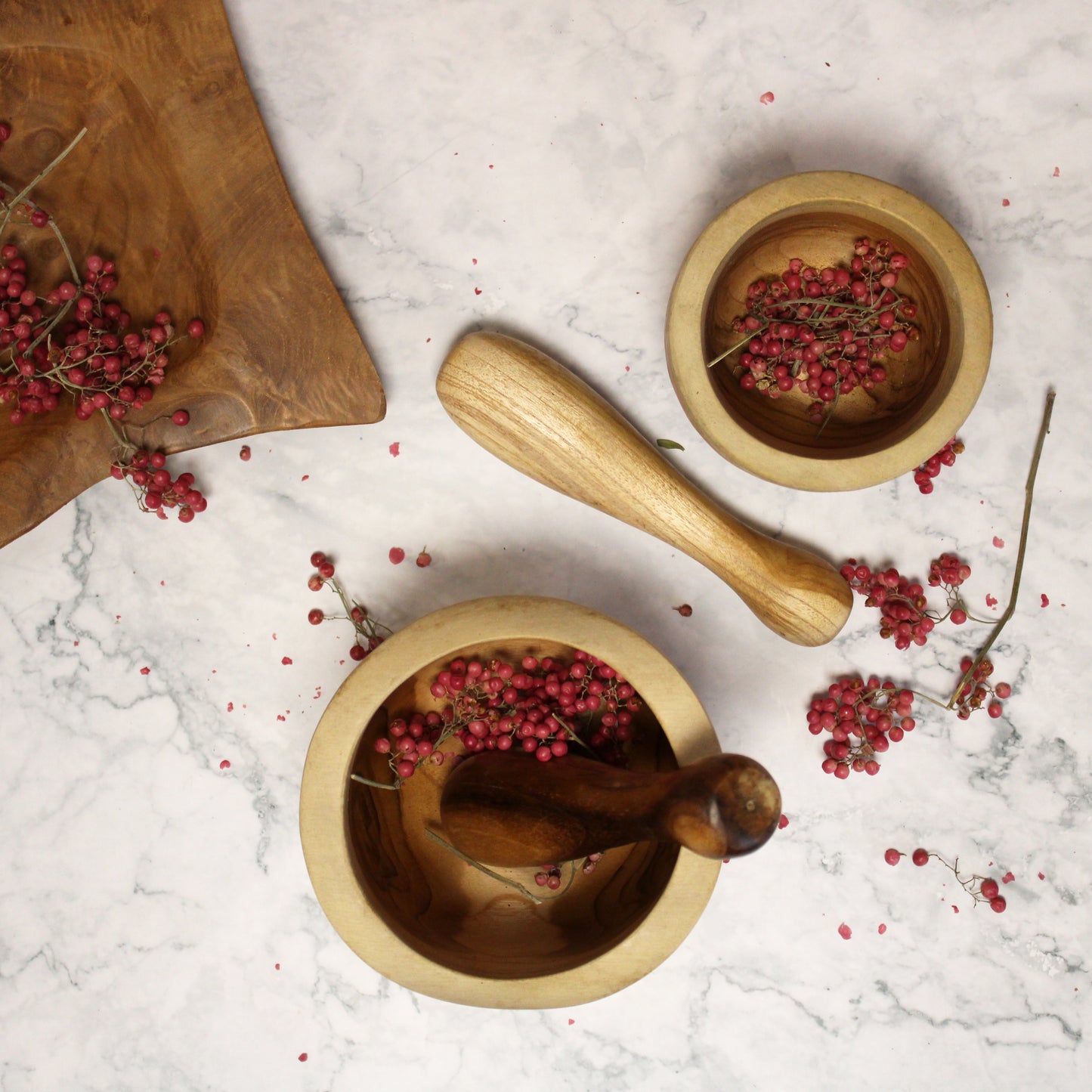 Large / Ergo Teak Pestle & Mortar