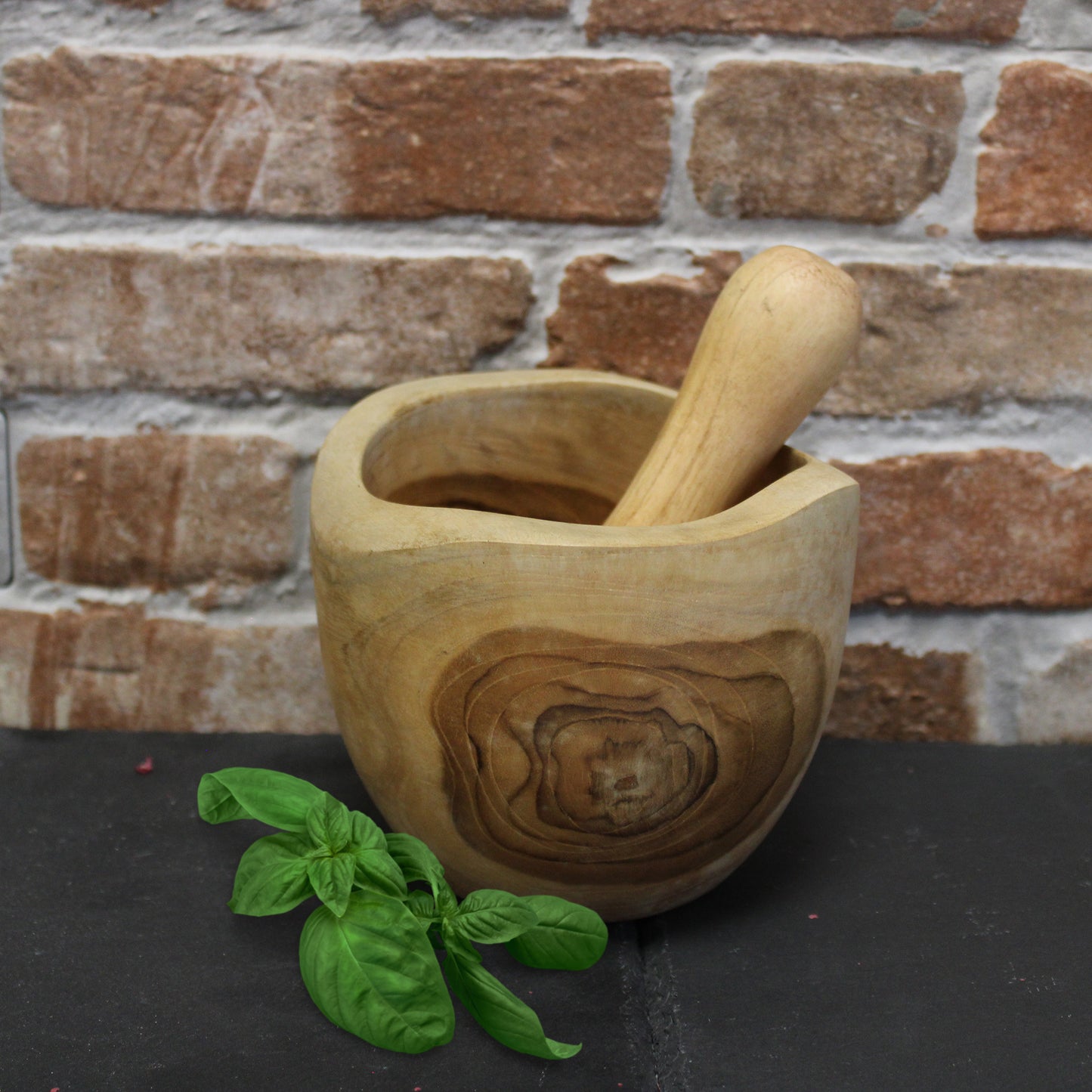 Medium / Ergo Teak Pestle & Mortar